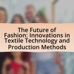 The Future of Fashion: Innovations in Textile Technology and Production Methods