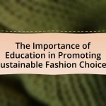 The Importance of Education in Promoting Sustainable Fashion Choices