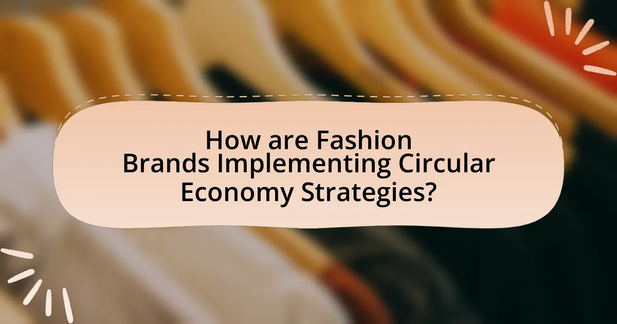 How are Fashion Brands Implementing Circular Economy Strategies?