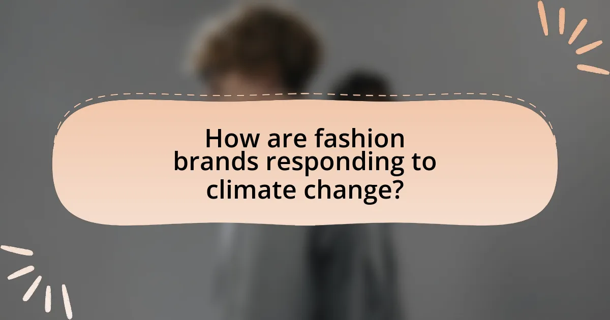 How are fashion brands responding to climate change?