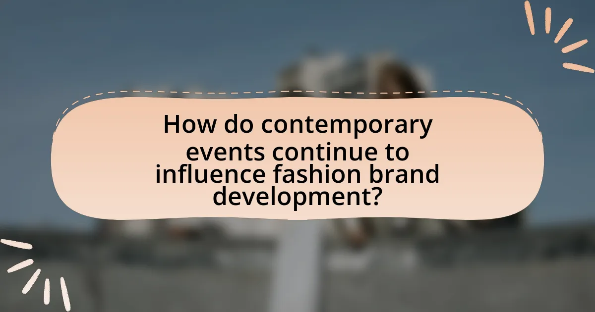 How do contemporary events continue to influence fashion brand development?