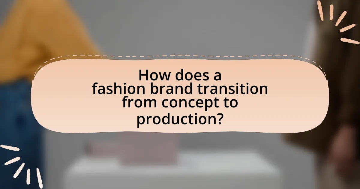 How does a fashion brand transition from concept to production?