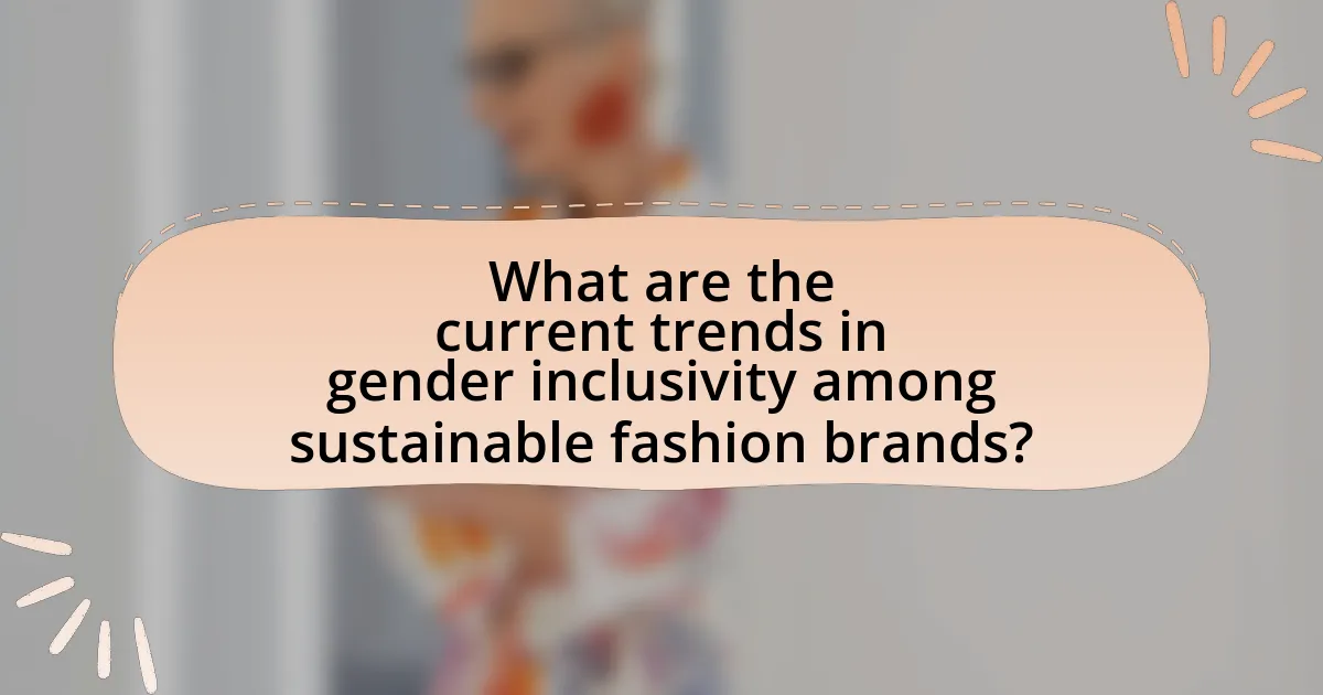 What are the current trends in gender inclusivity among sustainable fashion brands?