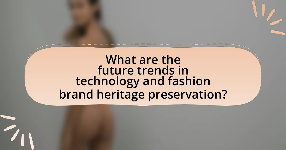 What are the future trends in technology and fashion brand heritage preservation?