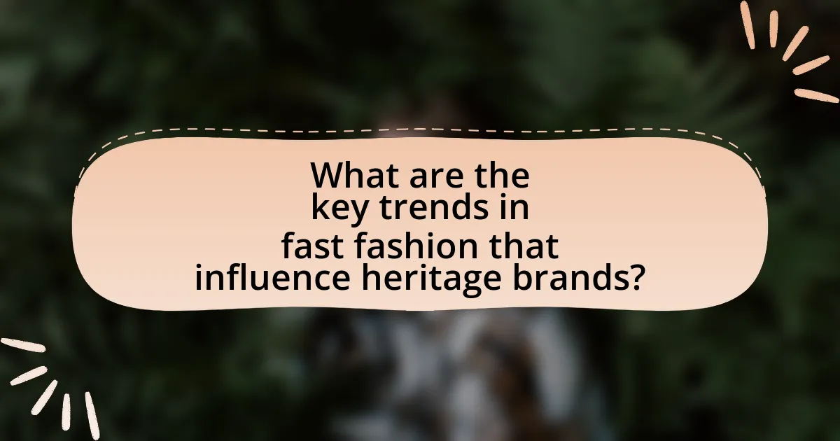 What are the key trends in fast fashion that influence heritage brands?