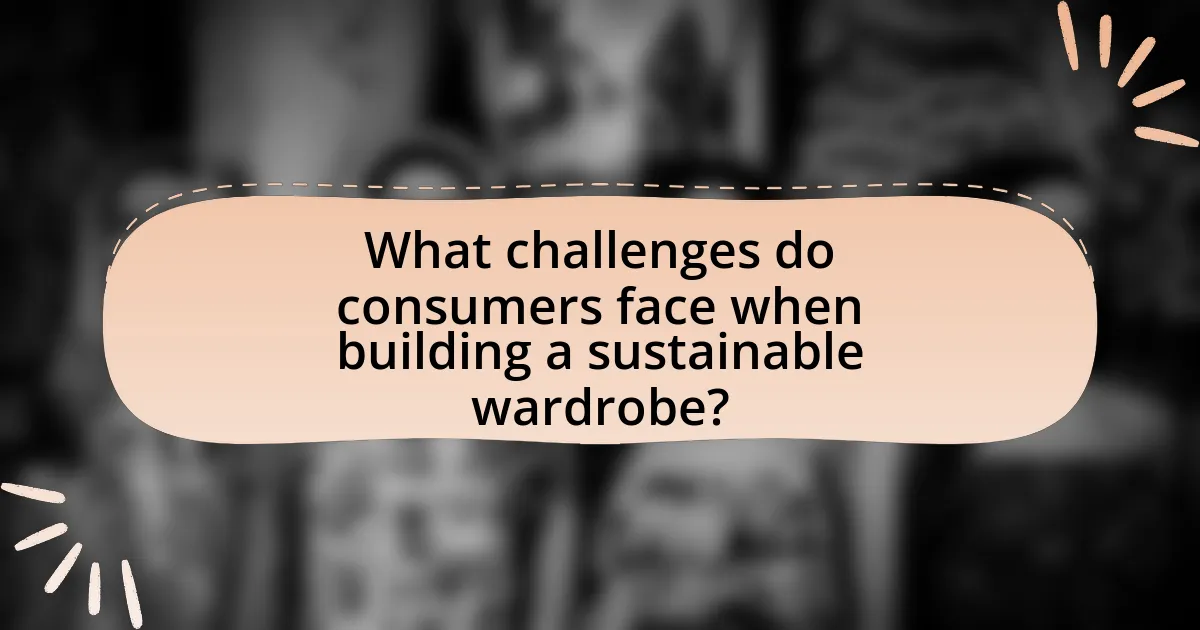What challenges do consumers face when building a sustainable wardrobe?