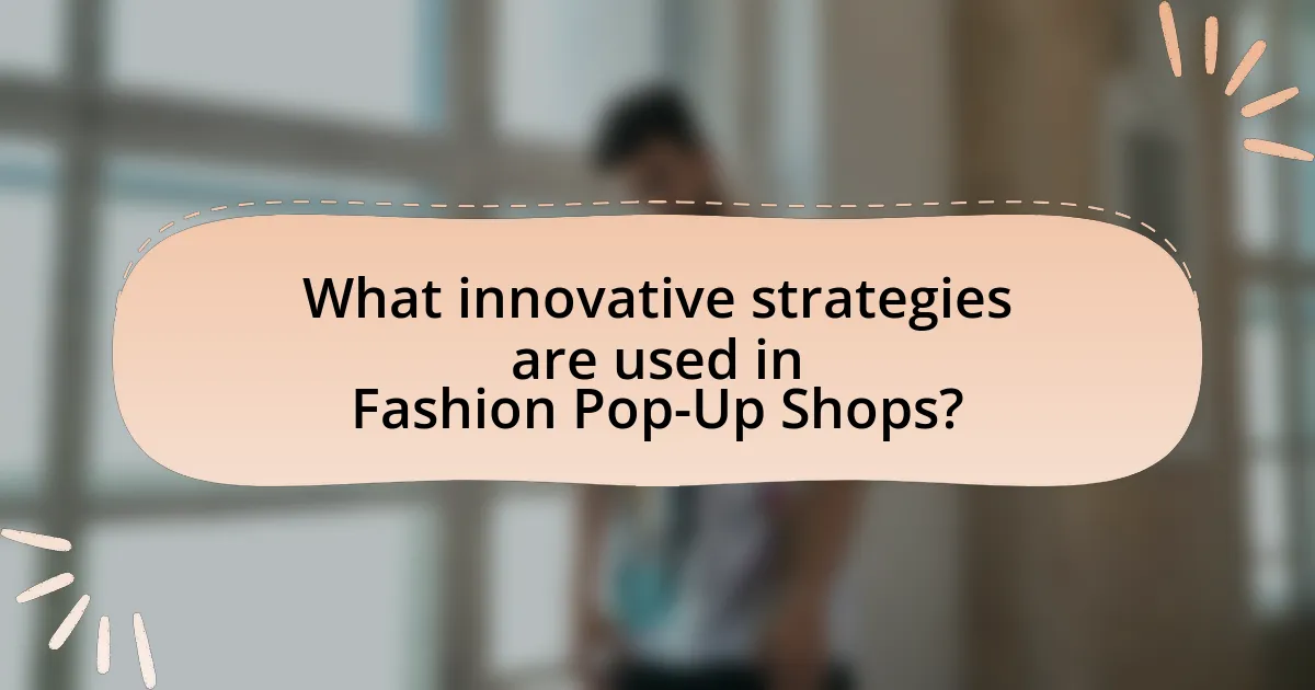 What innovative strategies are used in Fashion Pop-Up Shops?