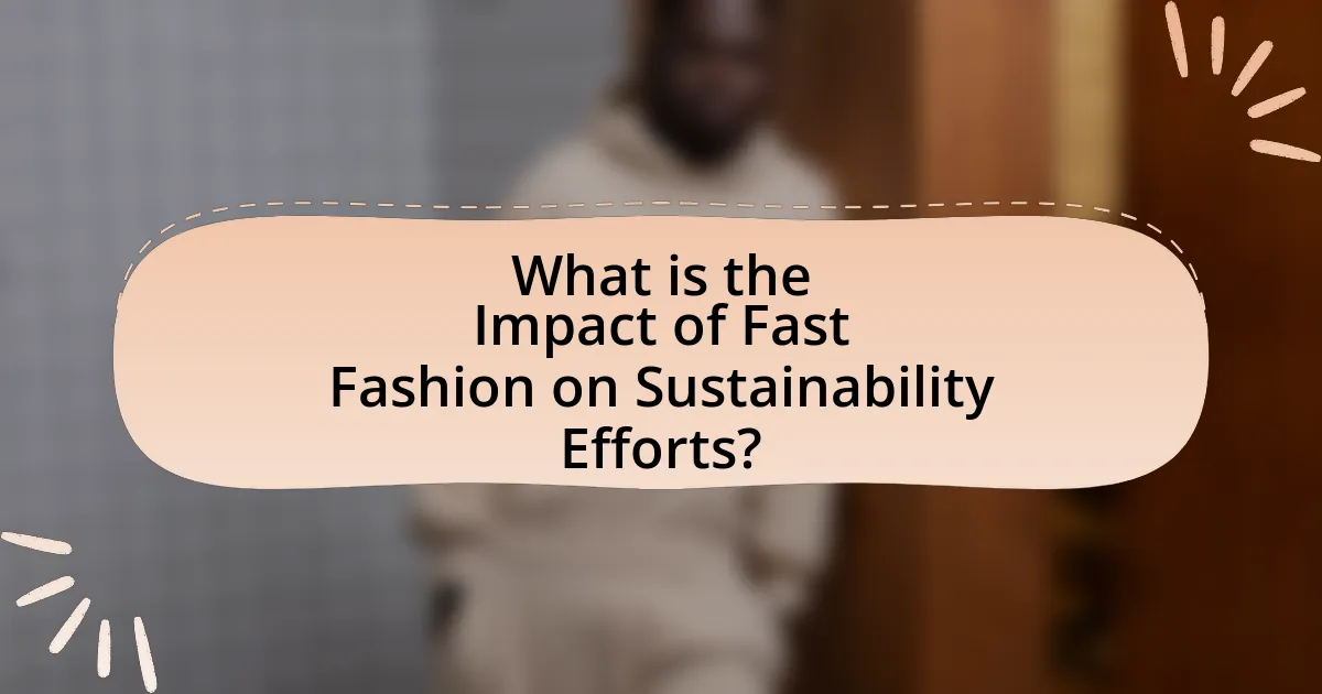 What is the Impact of Fast Fashion on Sustainability Efforts?