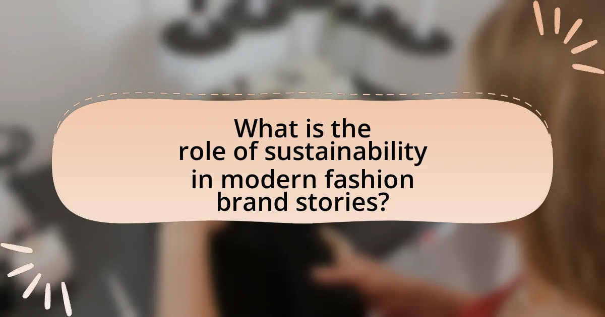 What is the role of sustainability in modern fashion brand stories?