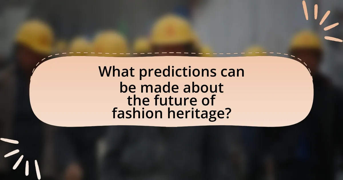 What predictions can be made about the future of fashion heritage?