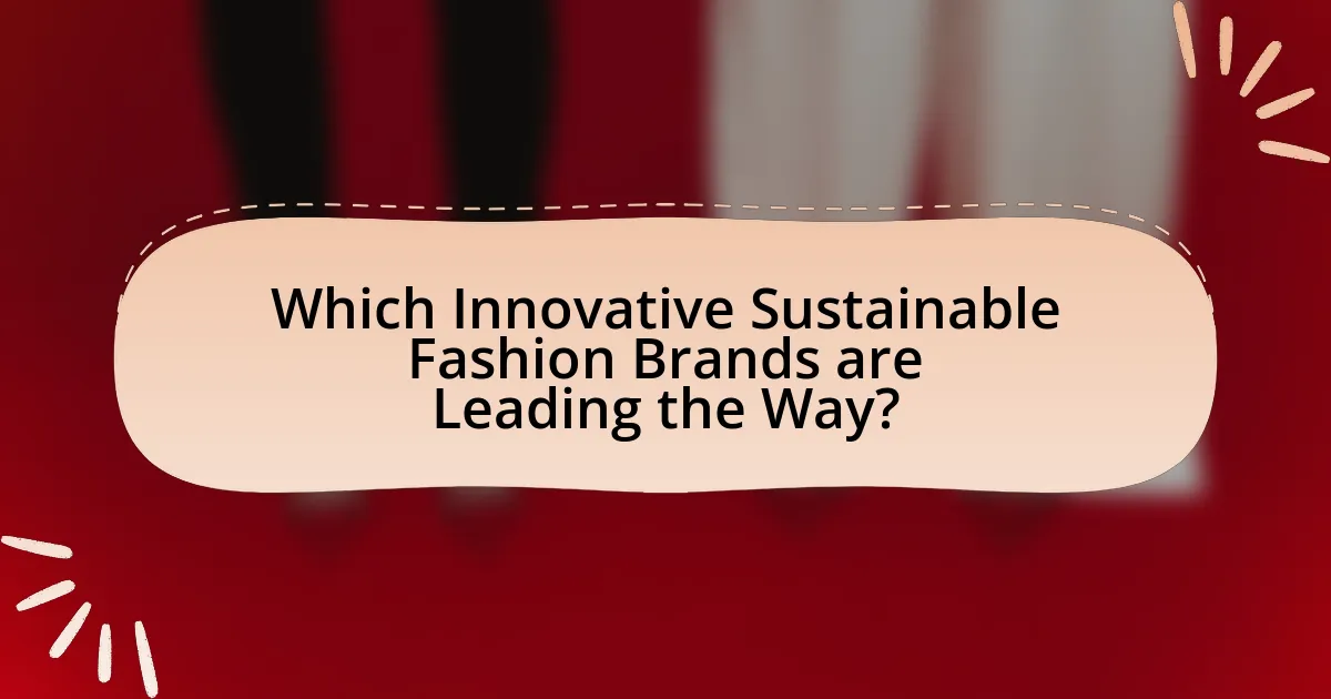 Which Innovative Sustainable Fashion Brands are Leading the Way?